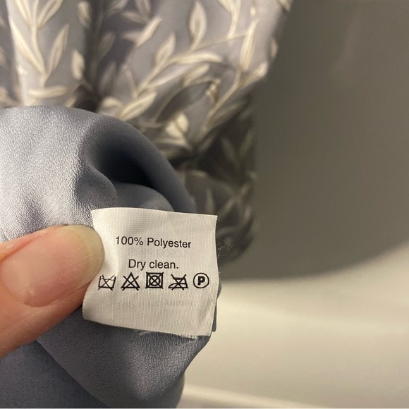 Madewell Grey Willow Leaf Print Sleeveless Sack Midi Dress Frilly Fairy Size 00 - Picture 9 of 16